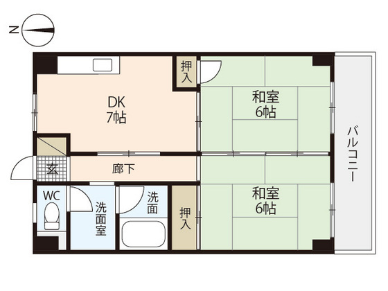 広島市中区舟入川口町のマンションの間取り