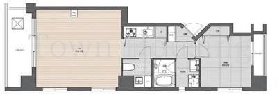 港区赤坂のマンションの間取り