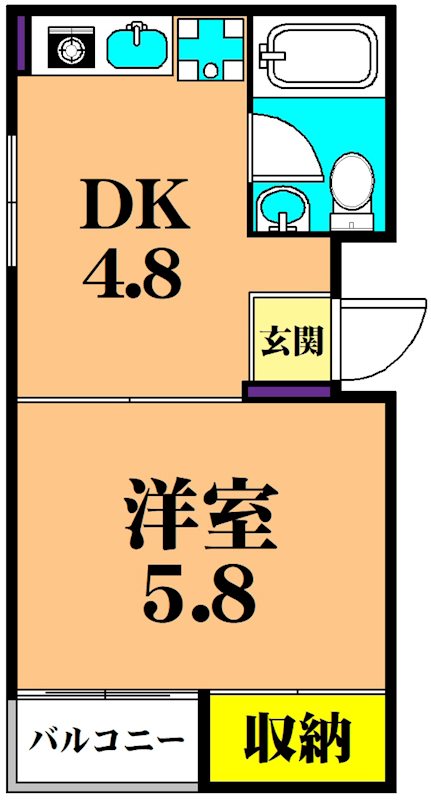 品川区大井のマンションの間取り