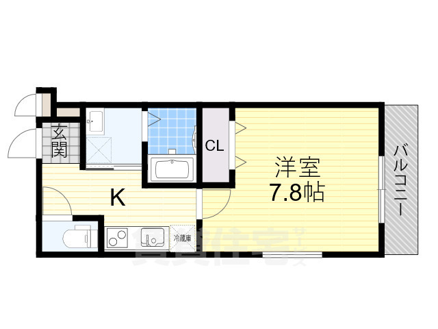 大阪市東淀川区豊里のアパートの間取り