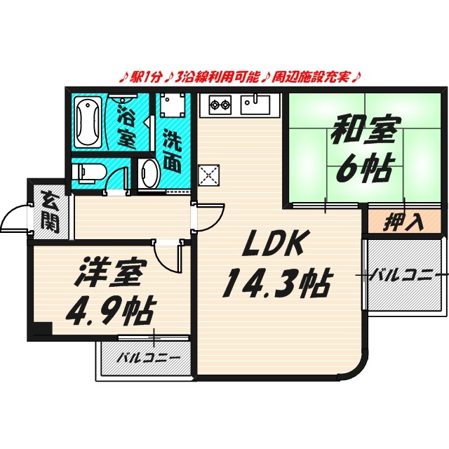 ライフ野江の間取り