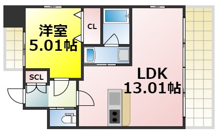 プレジオ難波EUROの間取り