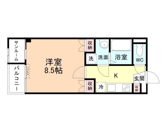 魚津市江口のマンションの間取り