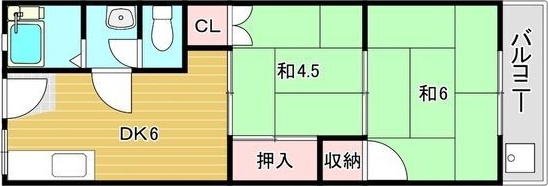 【豊中市浜のマンションの間取り】