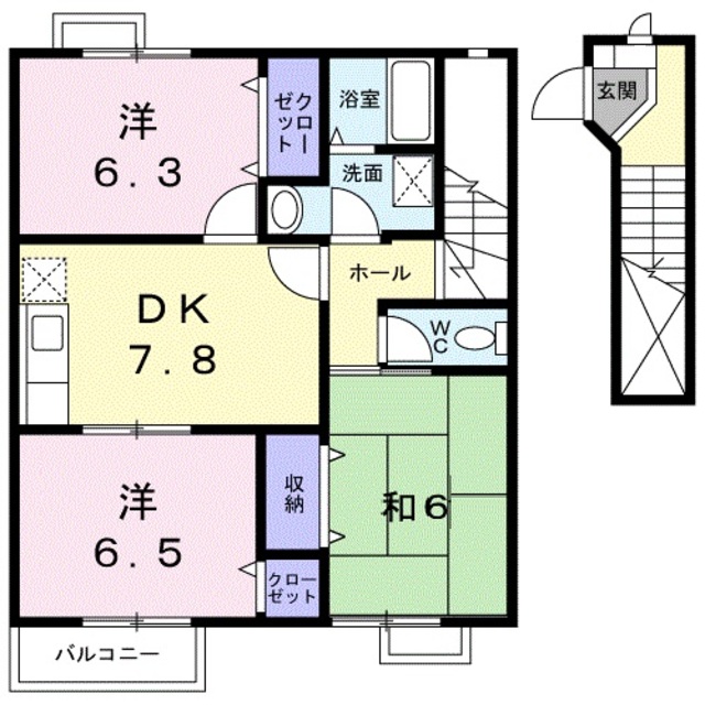 リヴィエール岩出IIの間取り