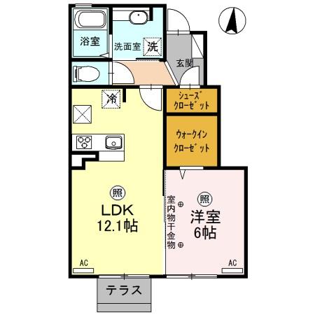 すずの木アパートメントの間取り