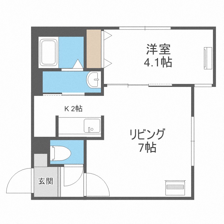 【カーザフェリス平岸の間取り】