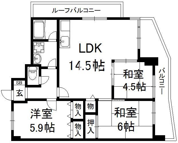 ウェルネス桃山の間取り