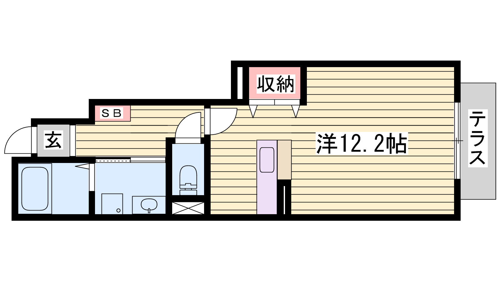 ＭＴハイツ２号館Ｂの間取り