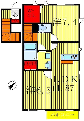 リラフォートＢの間取り