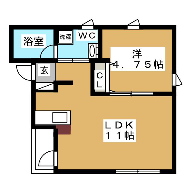 品川区荏原のアパートの間取り