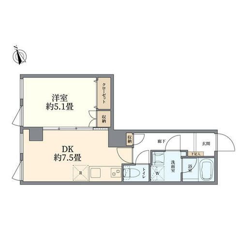 港区元麻布のマンションの間取り