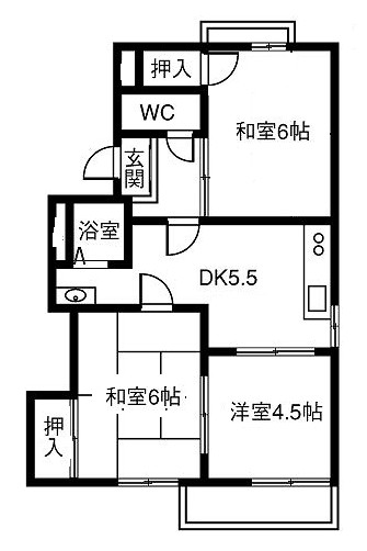 パークハイツナカムラBの間取り