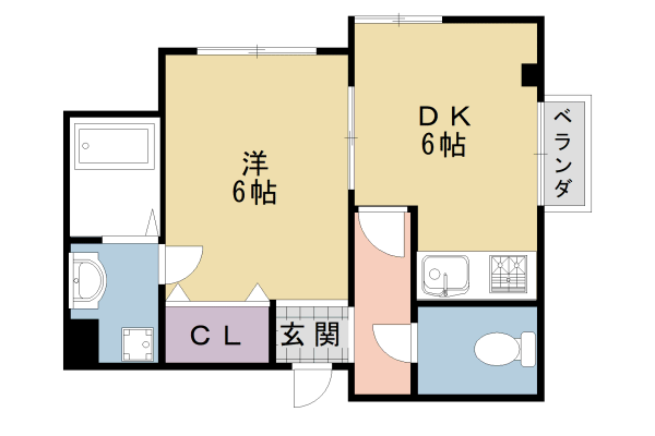 亀岡市追分町のアパートの間取り