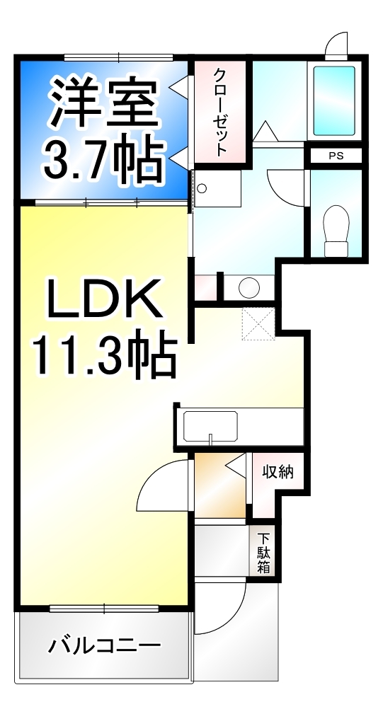 ルミネッセンス　Aの間取り