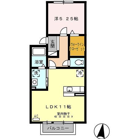 知多郡美浜町河和台のアパートの間取り