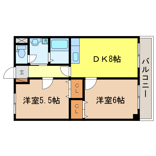 大津市別保のマンションの間取り