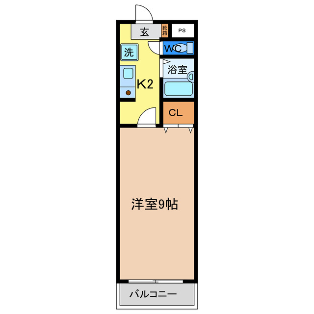 徳島市末広のマンションの間取り