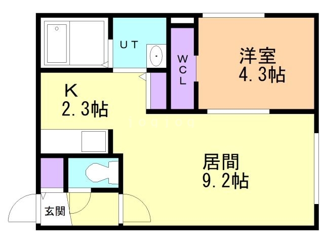 【恵庭市相生町のマンションの間取り】