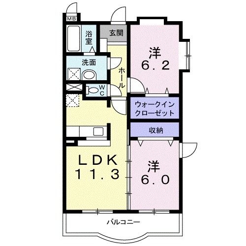 オネスティ　ユー　カレントの間取り