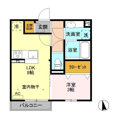 太田市鳥山町のアパートの間取り