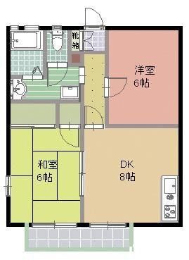 第６登陽コーポの間取り