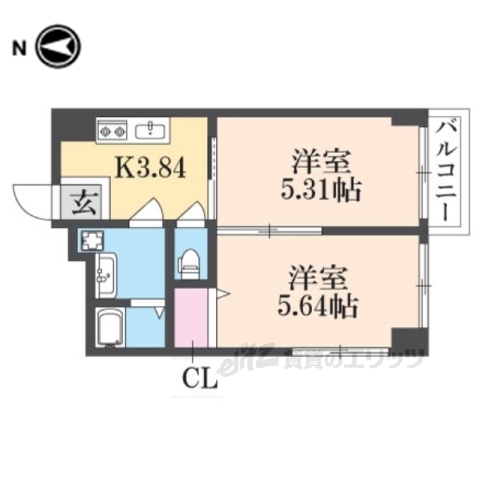 【聖護院アパルトメントの間取り】