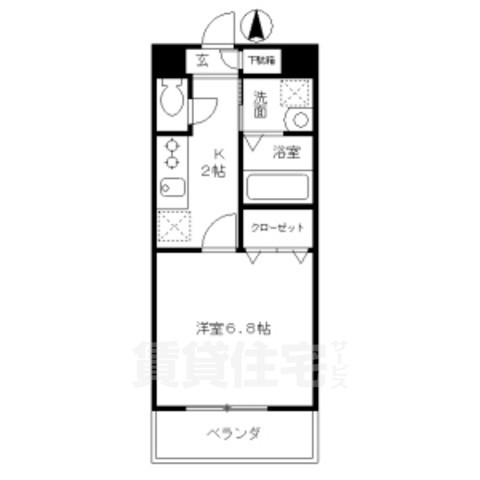 名古屋市瑞穂区駒場町のマンションの間取り