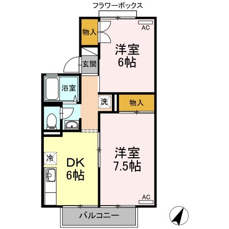 【エントピア矢原　A棟の間取り】