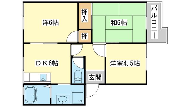 コーポ向陽台の間取り