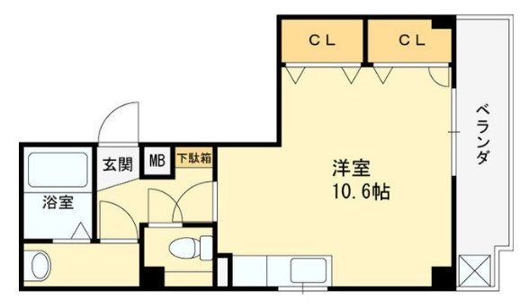 八尾市東本町のマンションの間取り