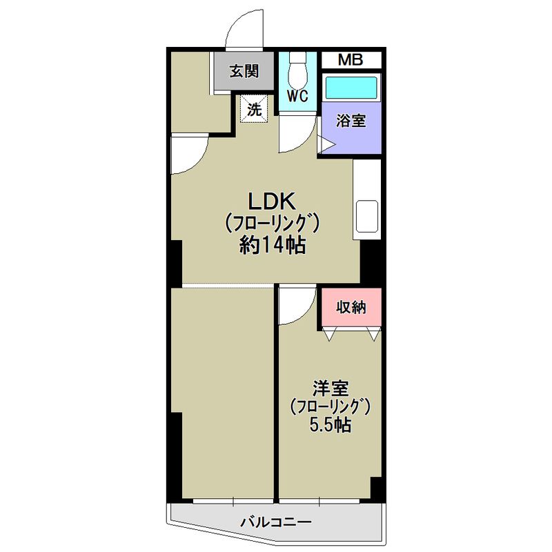 川口市芝新町のマンションの間取り