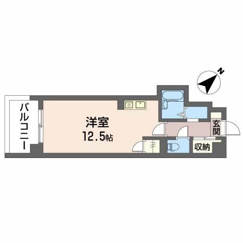 四日市市中浜田町のマンションの間取り