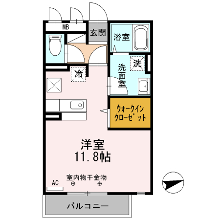 デュオコート酒折　壱番館の間取り