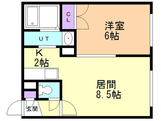 札幌市豊平区豊平五条のアパートの間取り