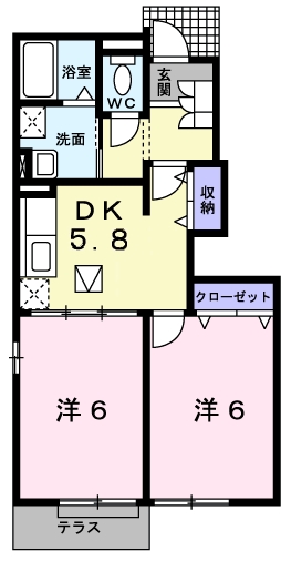 [家電付き] ブリッサジツモンAの間取り