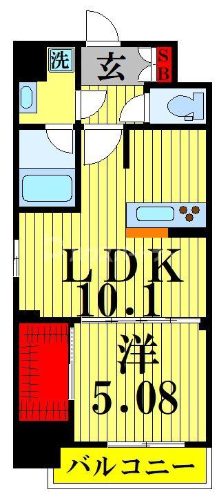 足立区千住橋戸町のマンションの間取り