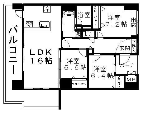 キララシティコートの間取り