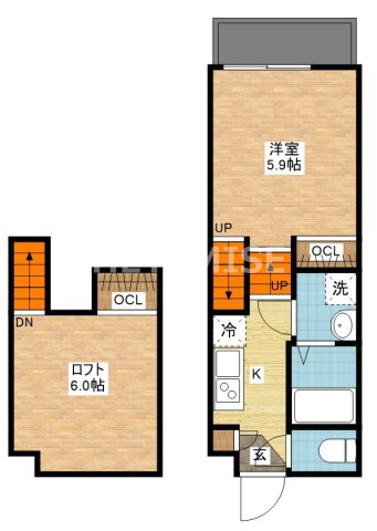 大村市久原のアパートの間取り