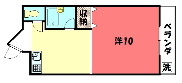 京都市左京区田中東春菜町のマンションの間取り