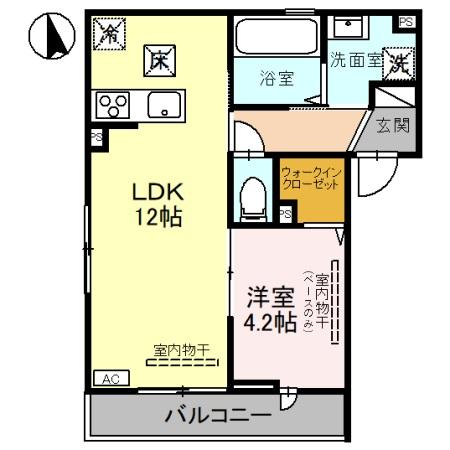 （仮称）D-ROOM横川NTの間取り