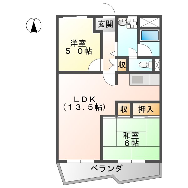 リアライズ竜田町の間取り