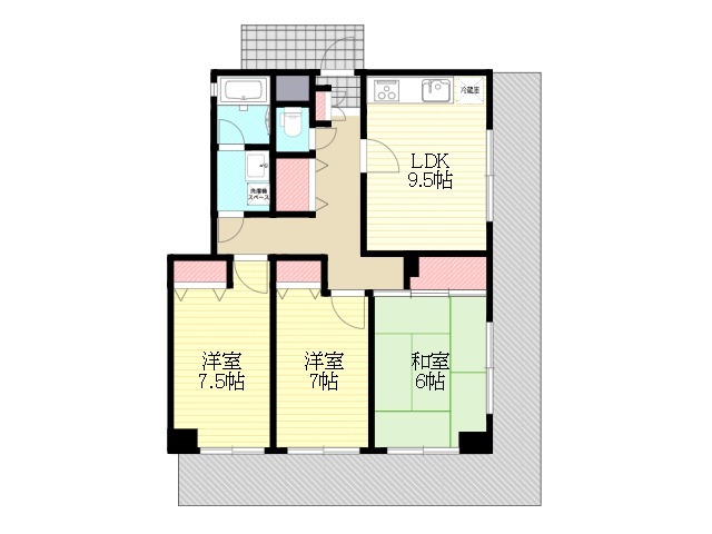 住吉東町ハイツの間取り