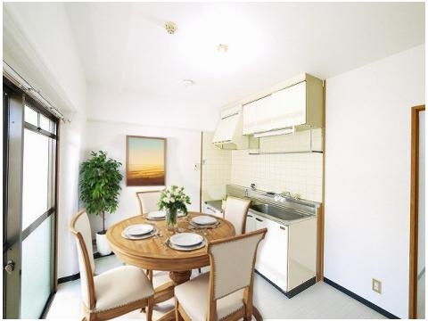 居室・リビング　CGで家具等を配置したもので家具等は含まれません