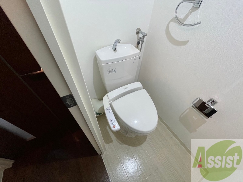 トイレ　ウォシュレット機能がついたトイレ。安心して使用できますね。