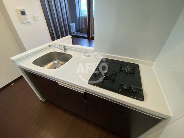キッチン　プレジオ城北　2口ガスシステムキッチン