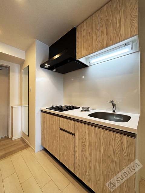 キッチン　２口ガスのシステムキッチンでお料理楽しく♪♪