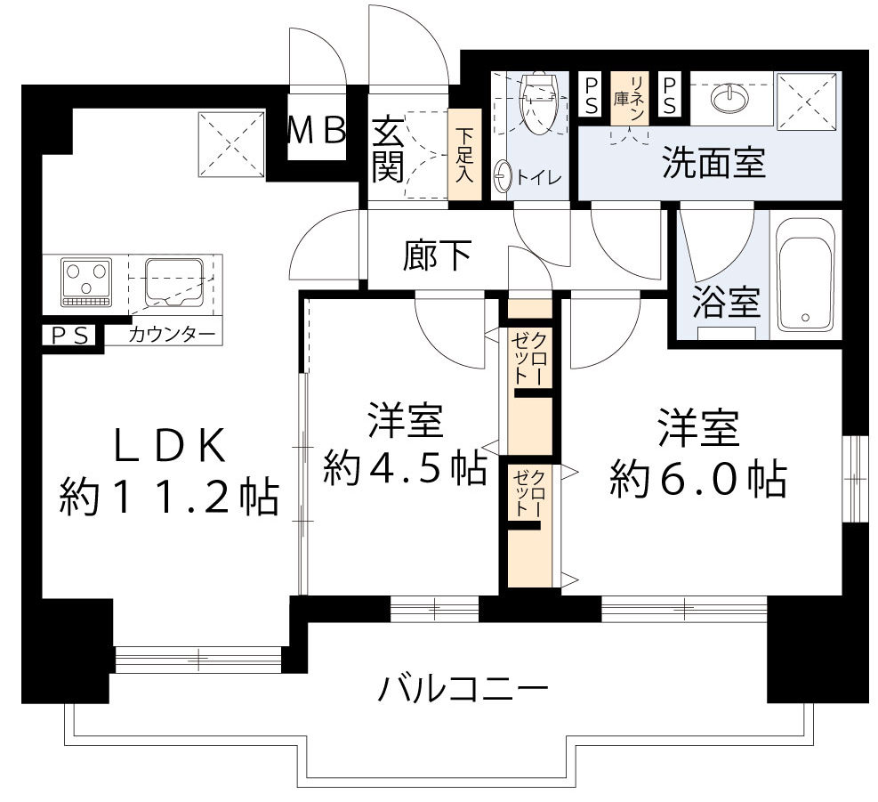 2LDK Mansion in Tennoji-ku, Osaka — photo 2 of 3