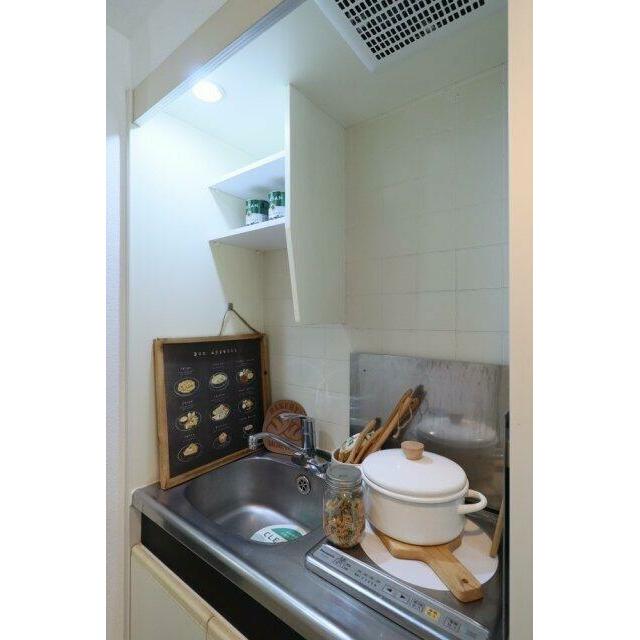 キッチン　1口IHコンロ※家具・小物はイメージです