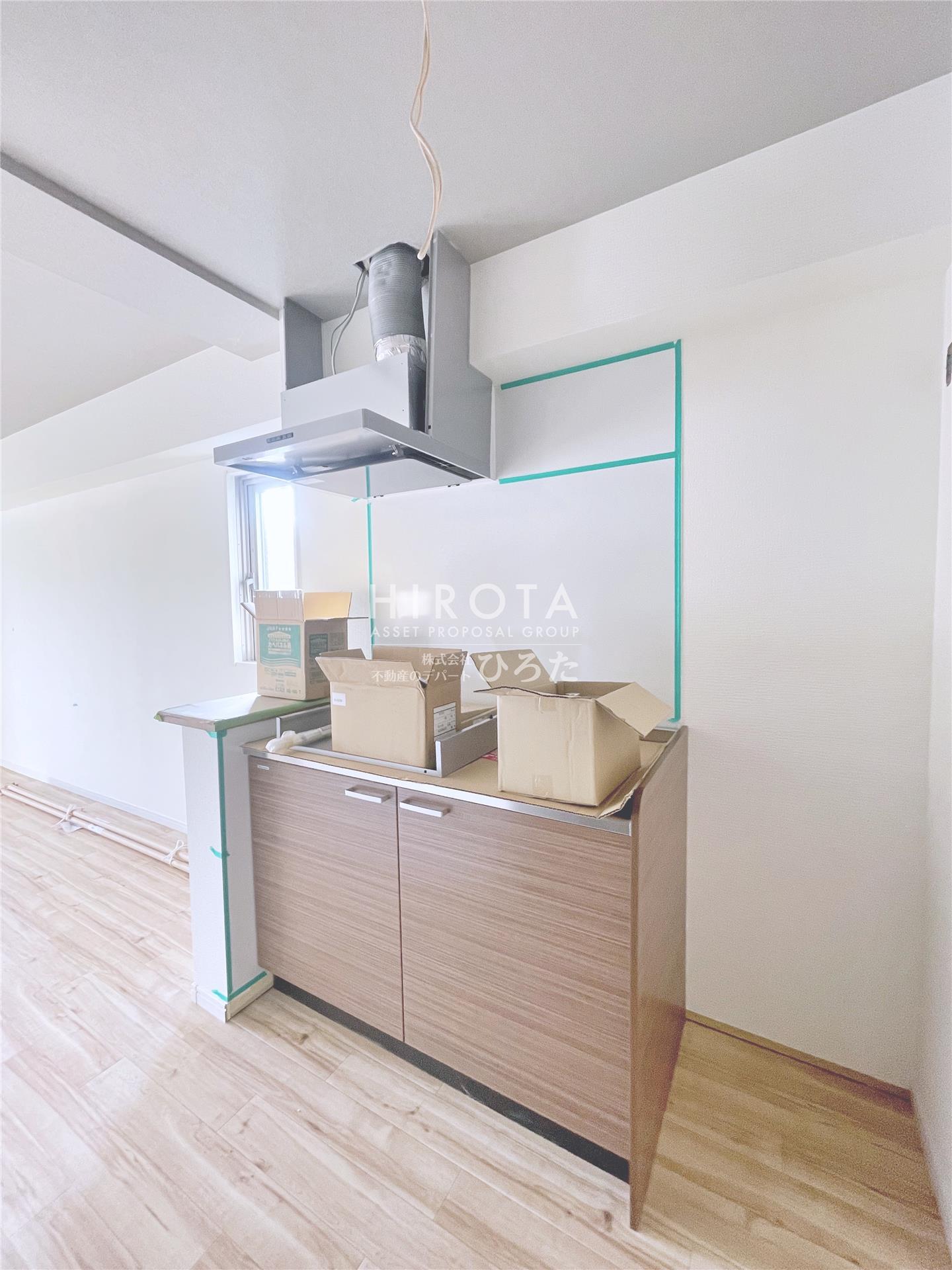 キッチン　建築中